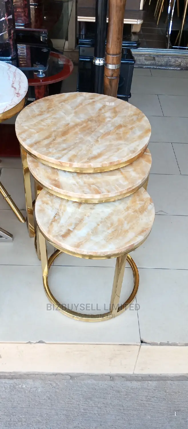 3 in 1 Gold Marble Coffee Table.