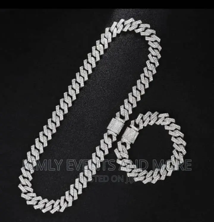 Cuban Neck and Wrist Bracelet Set