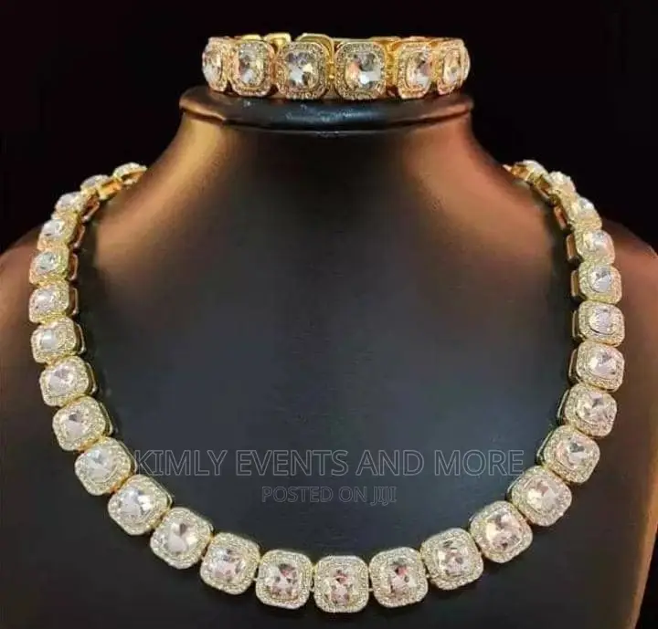 Cuban Neck and Wrist Bracelet Set