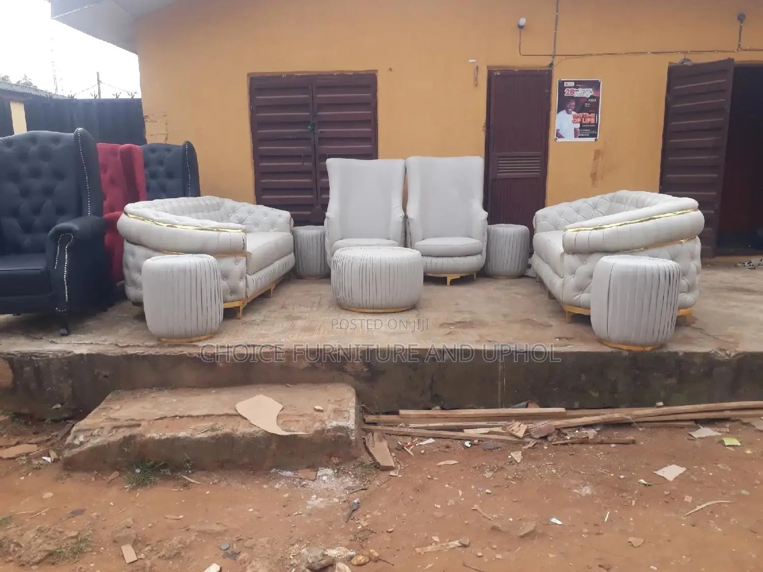 Sofa Set of Chair Plus Centre Table and 4 Side Street