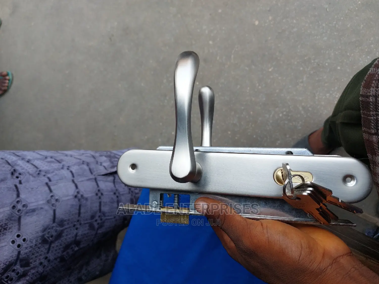 Silver Cylinder Door Lock 7 Inches Good Engine