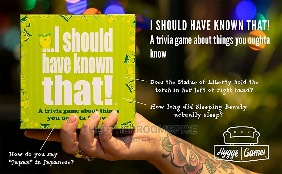 I Should Have Known That! Trivia Kids Adult Interactive Game