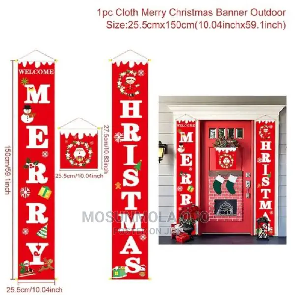 1 Pair of Christmas Decorative Banner