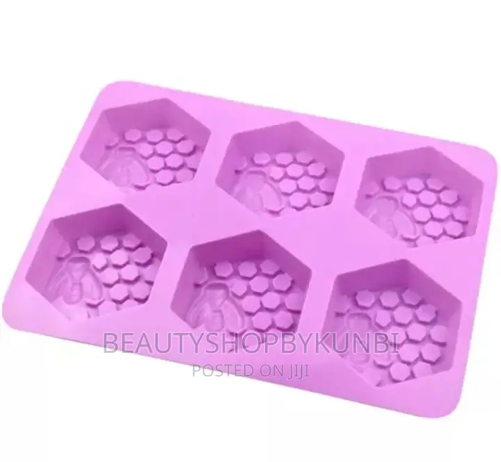 Hexagon Honeybee/Honeycomb Silicone Soap Mold