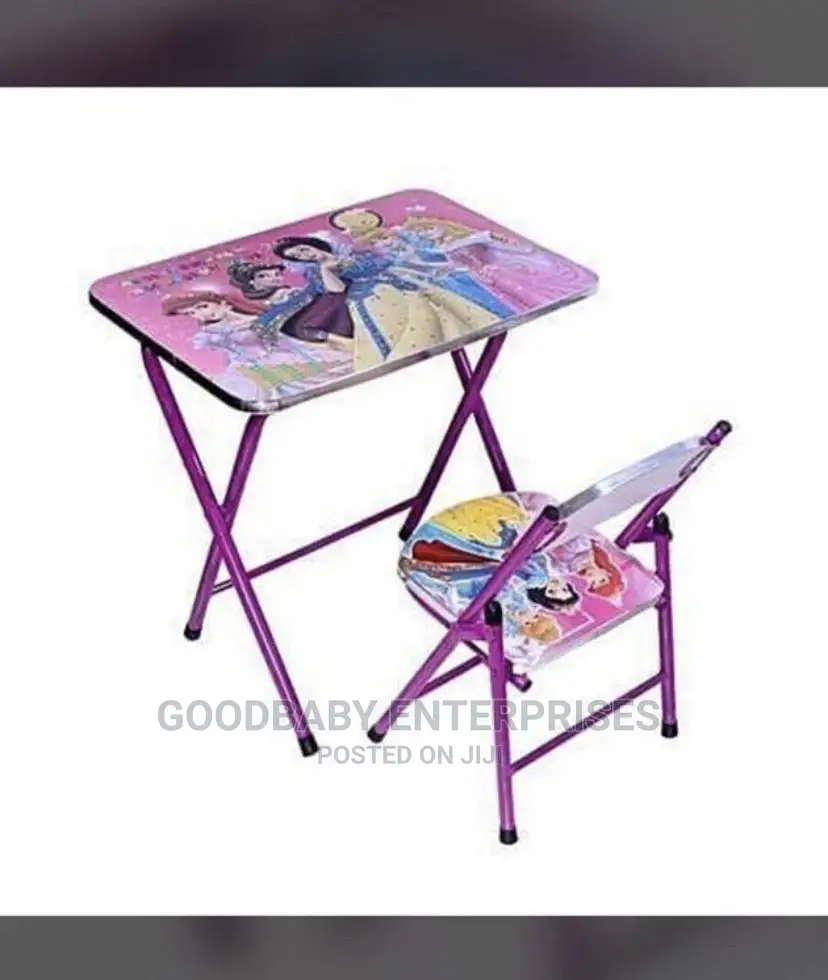 Foldable Table and 2 Chair for Kids