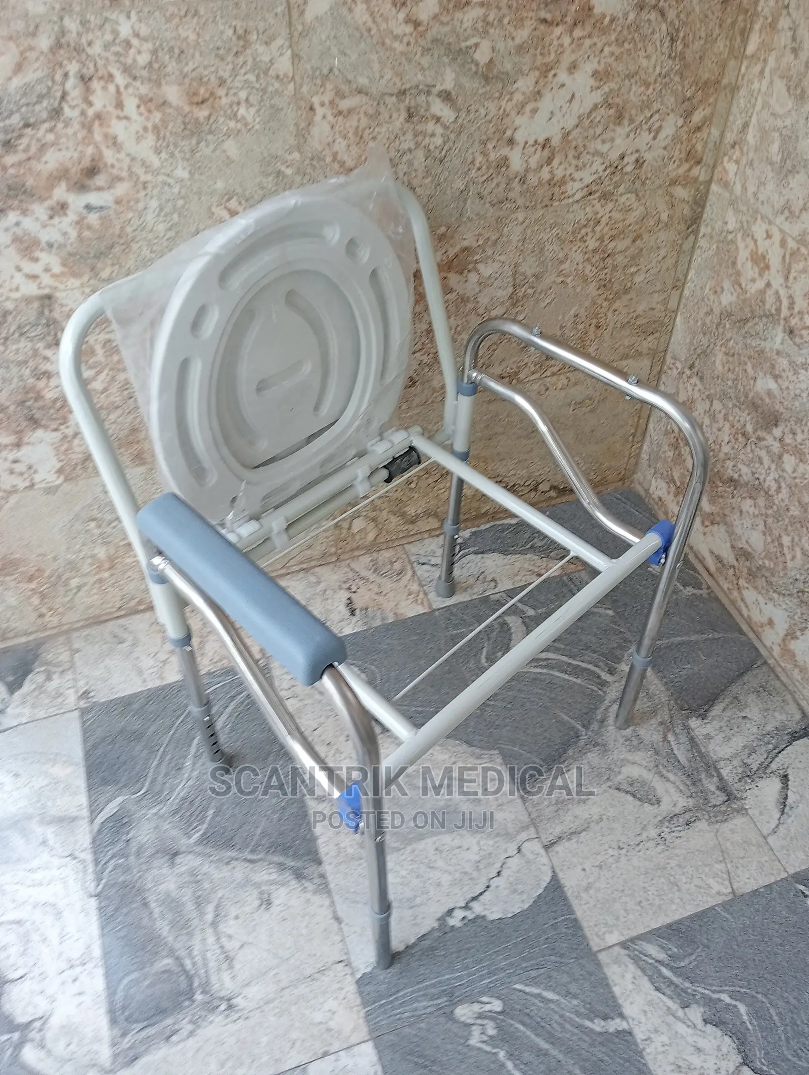 Medical Portable Folding Commode Steel Toilet
