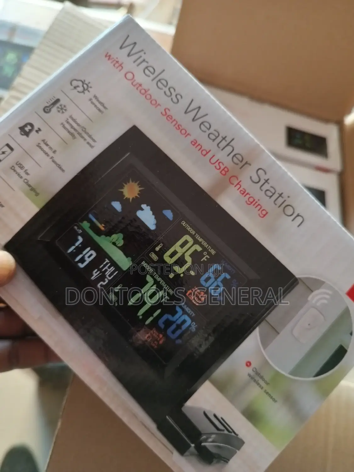 Wireless Weather Station With Outdoor Sensor USB Charging