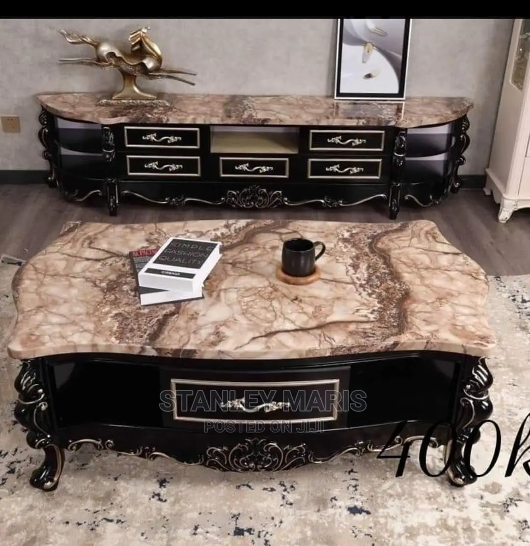 Royal Marble Top TV Stand and Centre Table