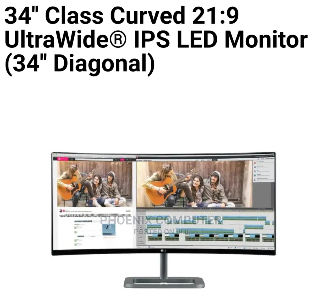 Lg 34 Inches Curved Ultrawide Ips Led Gaming Monitor