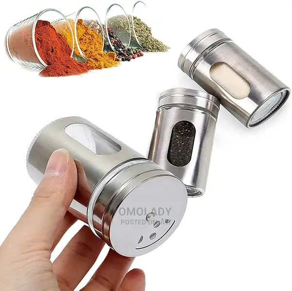 Salt and Pepper Shakers Set With 3 Adjustable Pour Holes T