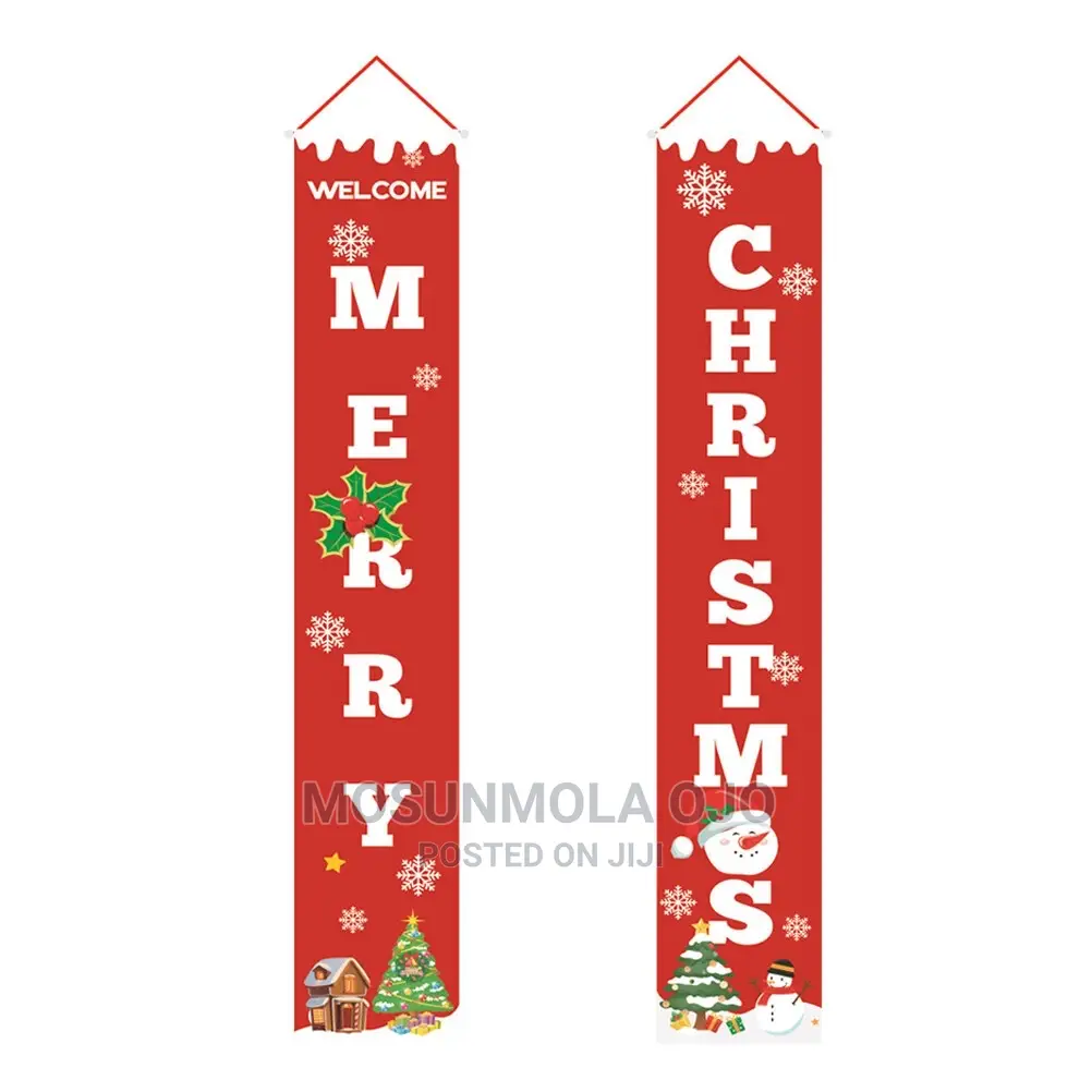 1 Pair of Christmas Decorative Banner