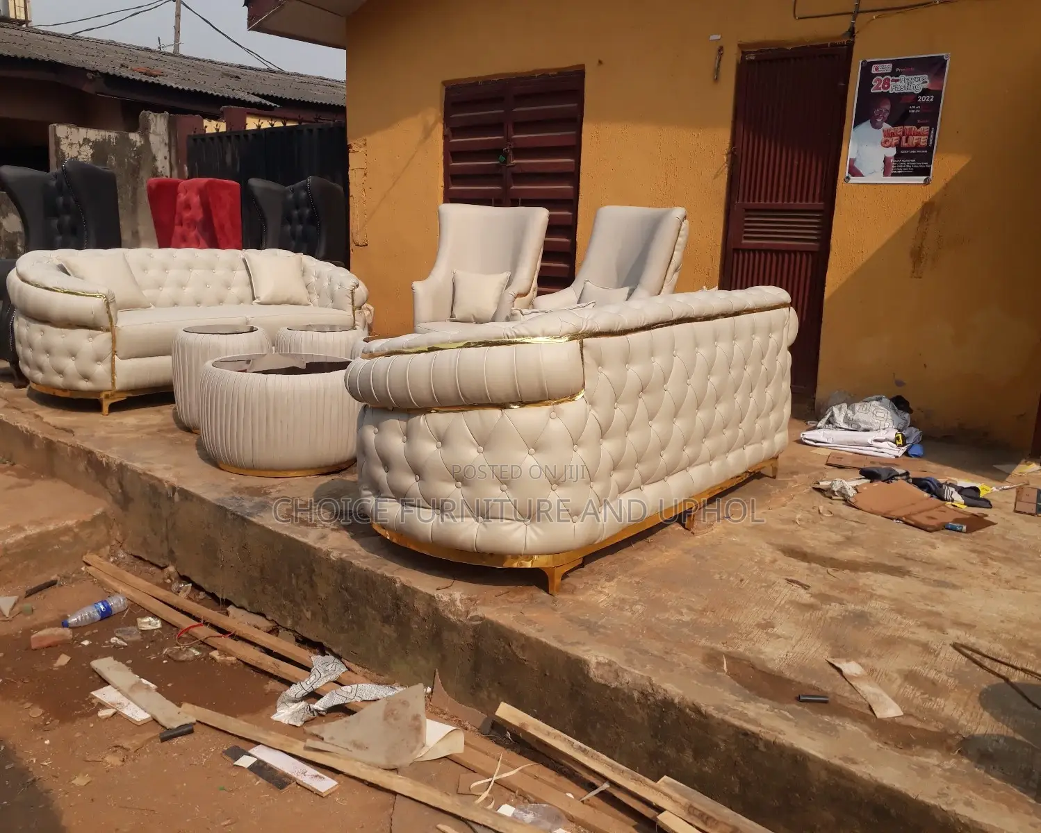Sofa Set of Chair 8 Seater Plus Centre Table and Side Street
