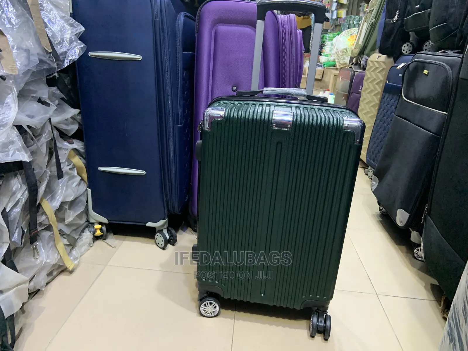 Small Size Plastic Army Green Traveling Luggage