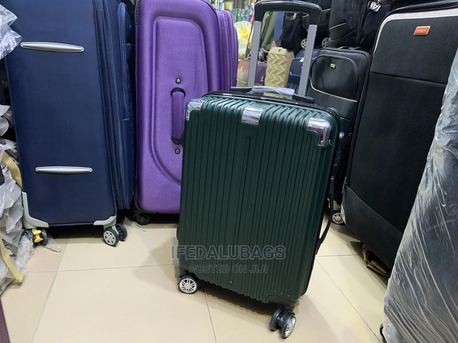 Small Size Plastic Army Green Traveling Luggage