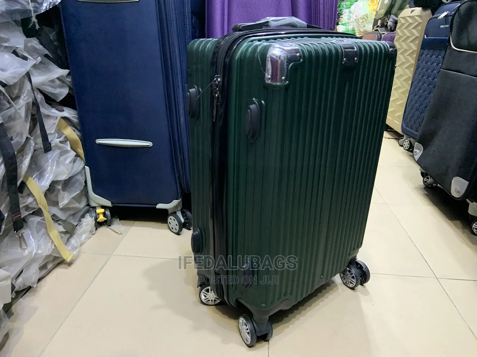 Small Size Plastic Army Green Traveling Luggage