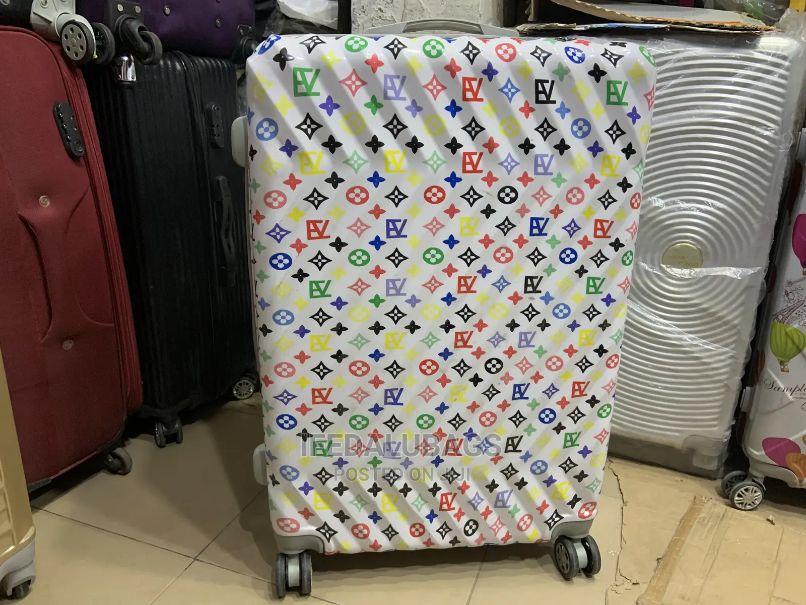 Big Size Colorful Plastic Traveling Luggage