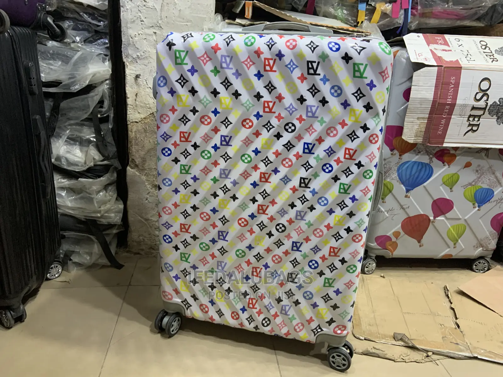 Big Size Colorful Plastic Traveling Luggage