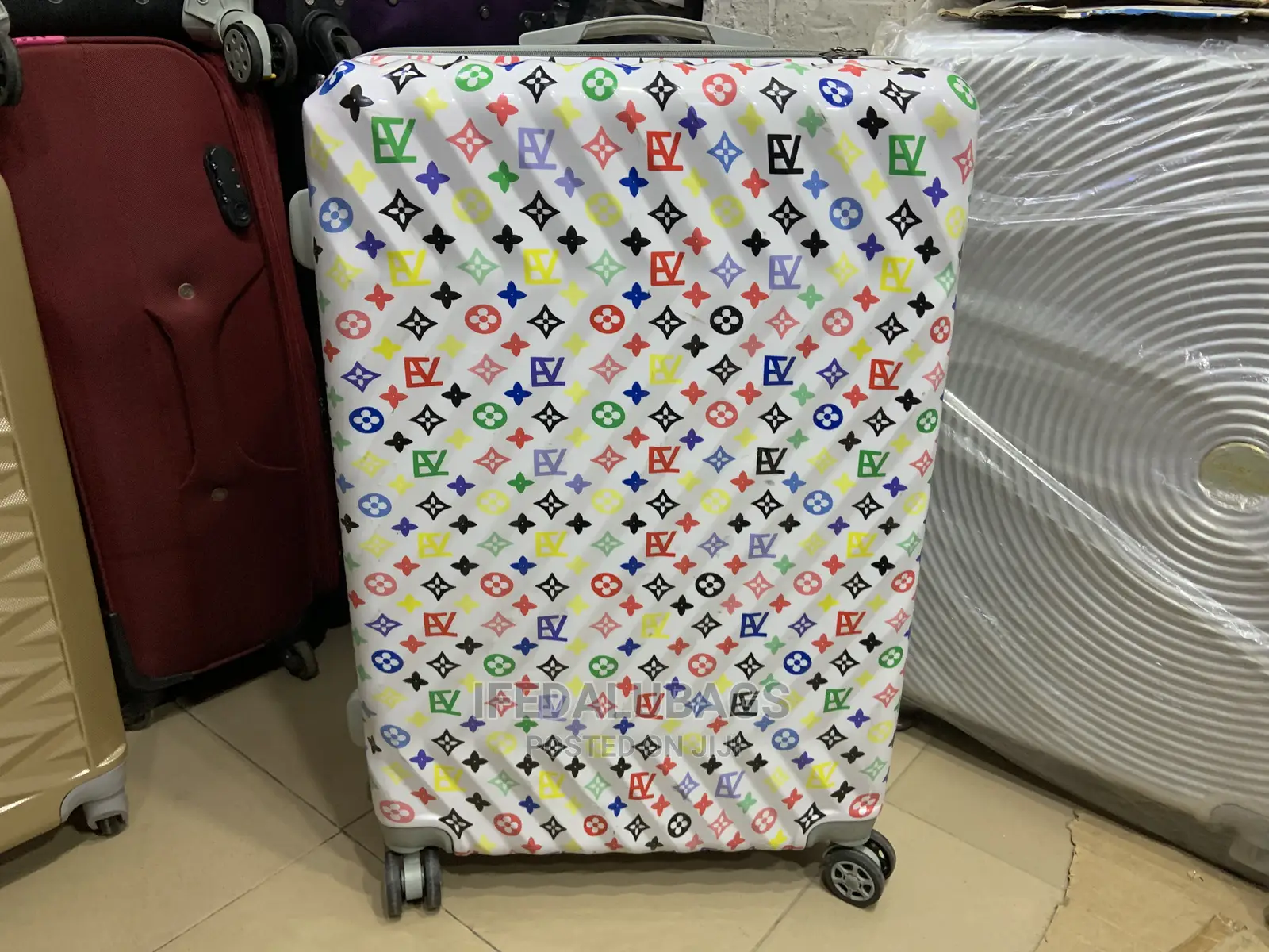 Big Size Colorful Plastic Traveling Luggage