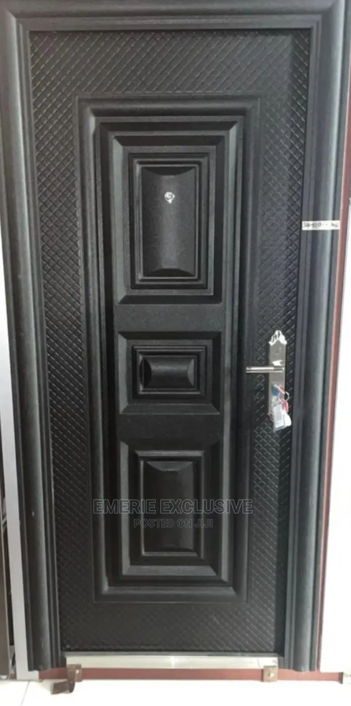 3ft Black Steel Door