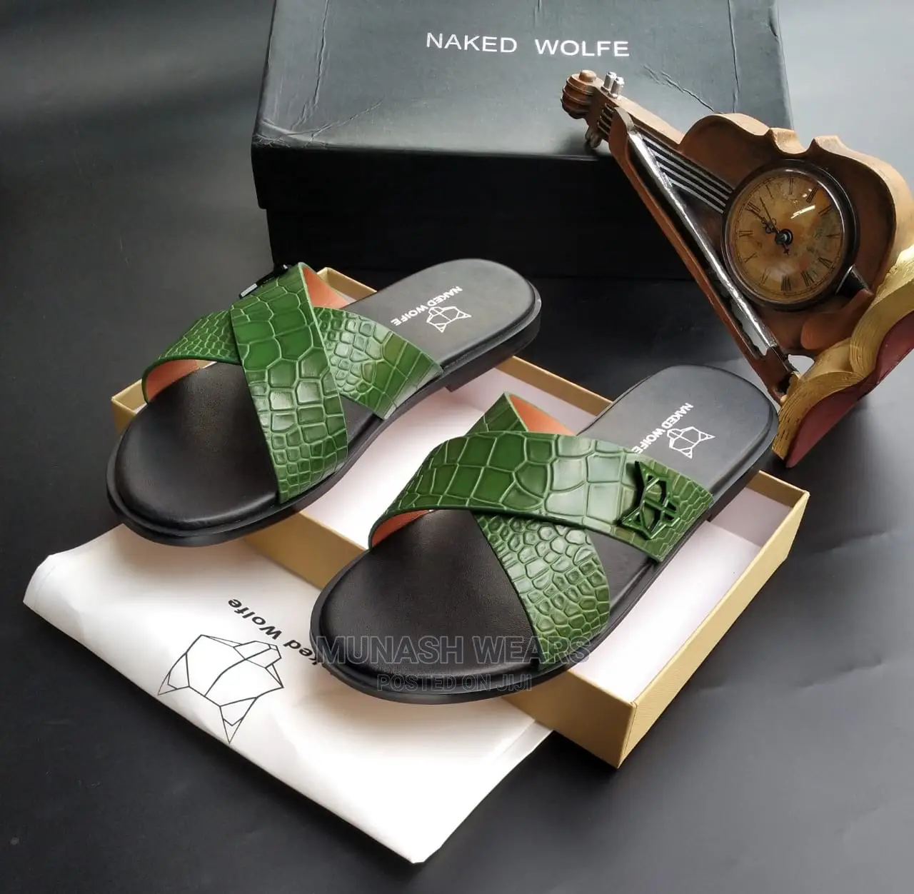 Naked Wolfe Leather Slipers