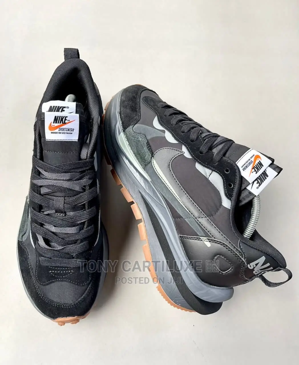 Sacai Summer X Nike Vaporwaffle ’Black/Gum’