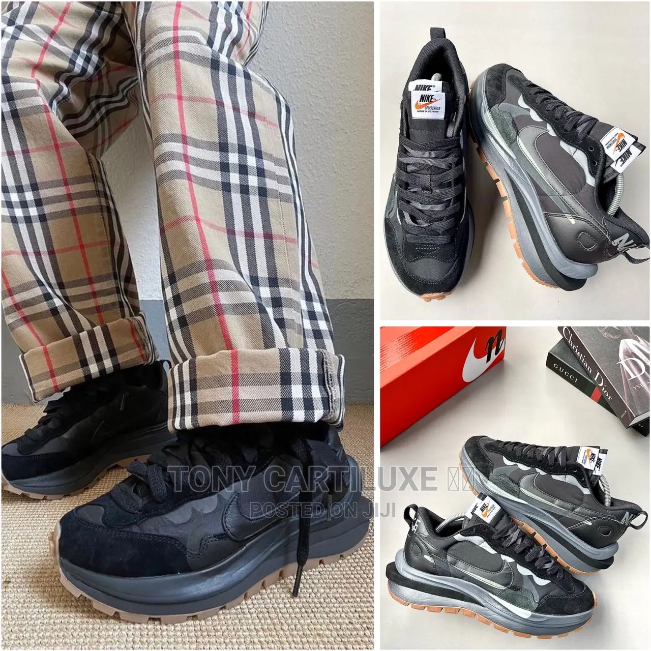 Sacai Summer X Nike Vaporwaffle ’Black/Gum’