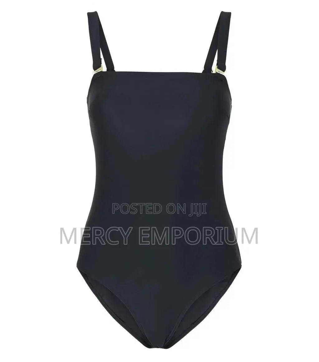 Luxury Black Swimsuit, Swimwear, One Piece Set