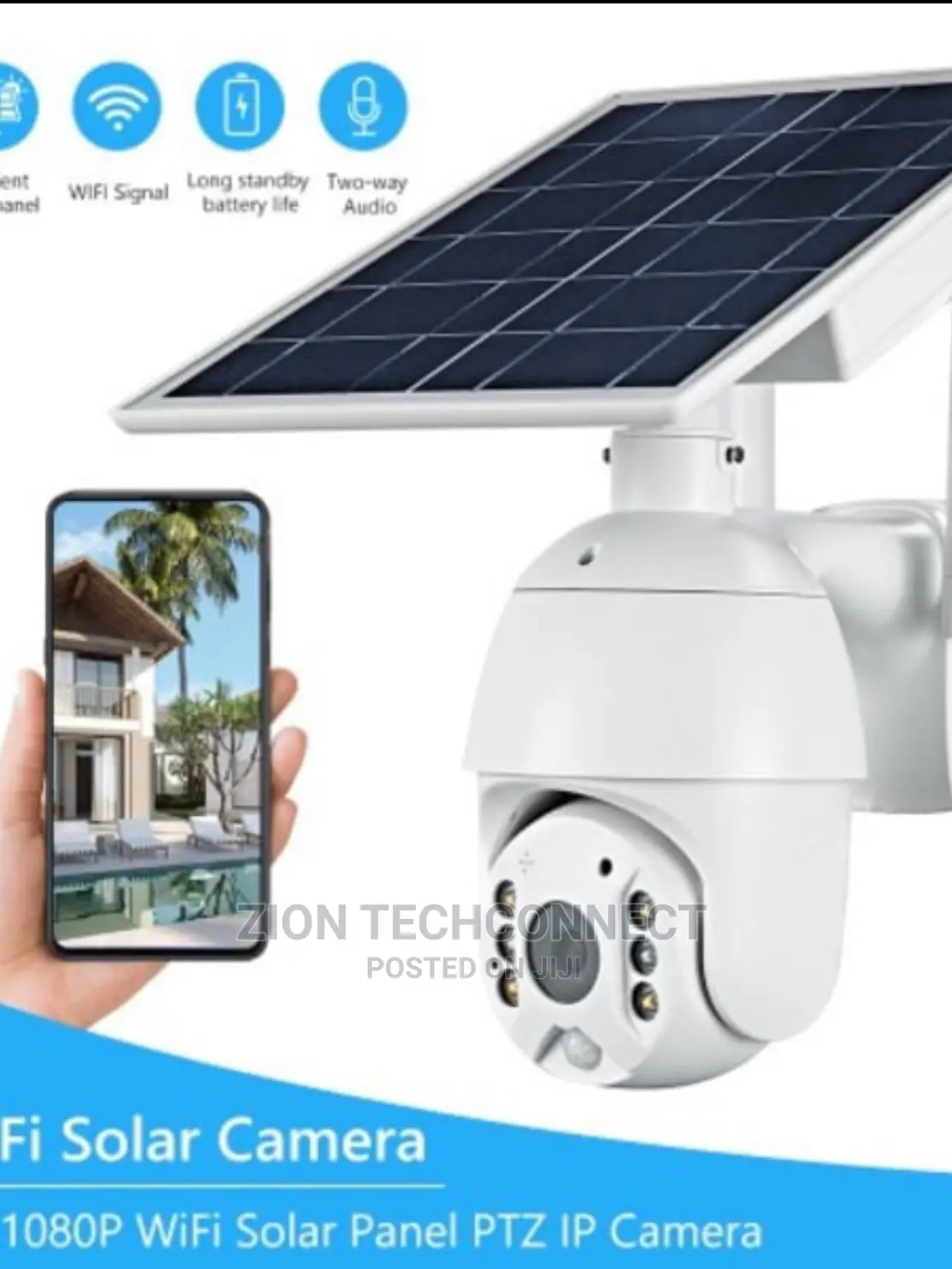 Solar Ptz Camera 360 Degree Rotation 4G Sim And Memory Card