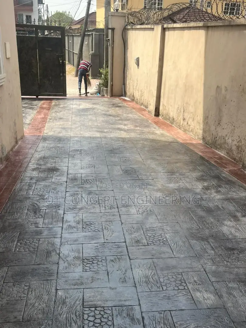 Stamp Floor With Polishing Wooden Frame