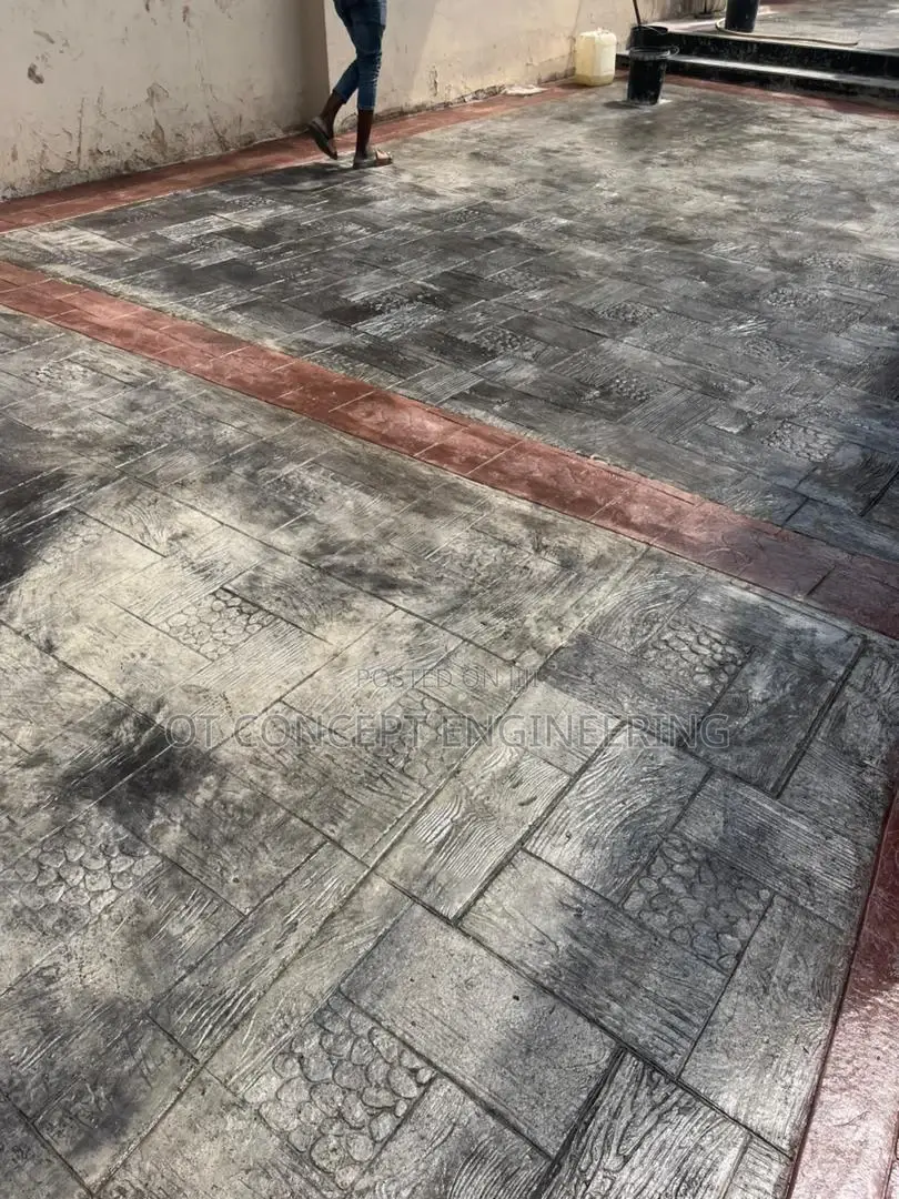 Stamp Floor With Polishing Wooden Frame