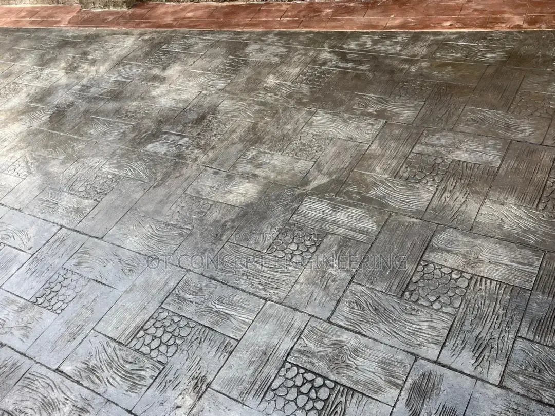 Stamp Floor With Polishing Wooden Frame