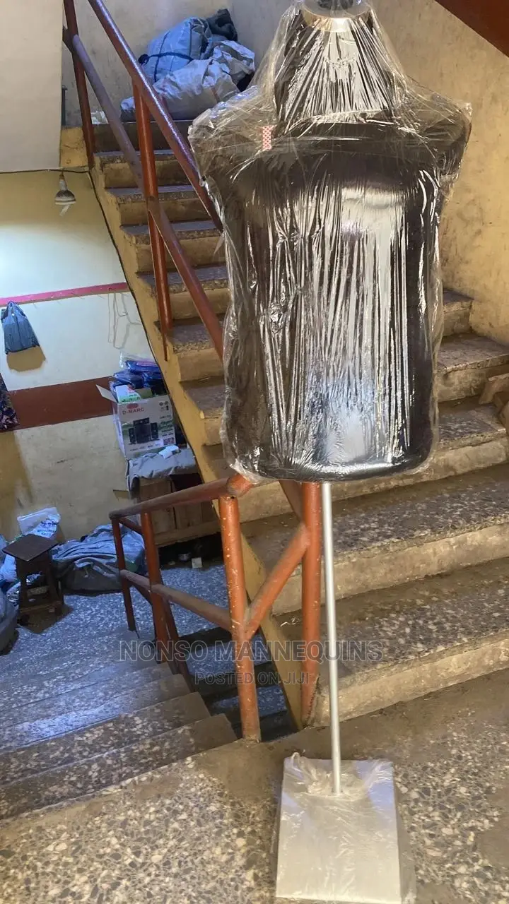 Male Body Dressform With Adjustable Height And Metal Base