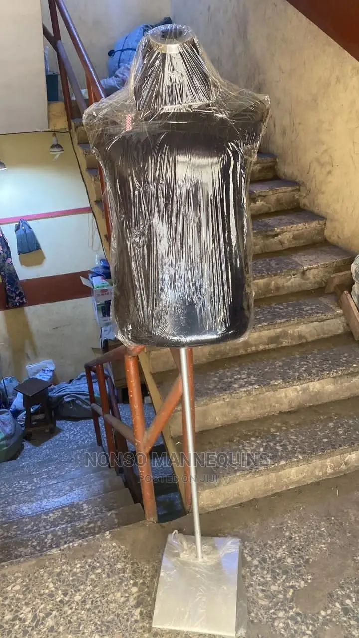 Male Body Dressform With Adjustable Height And Metal Base