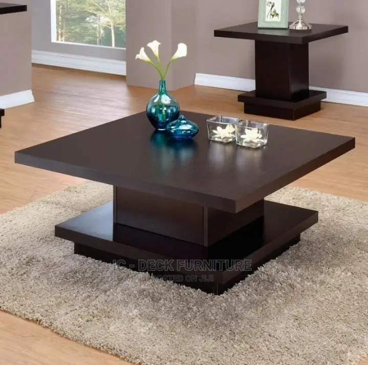Tbl29 Contempt 30" Square Pedestal Coffee Table W/ Storage