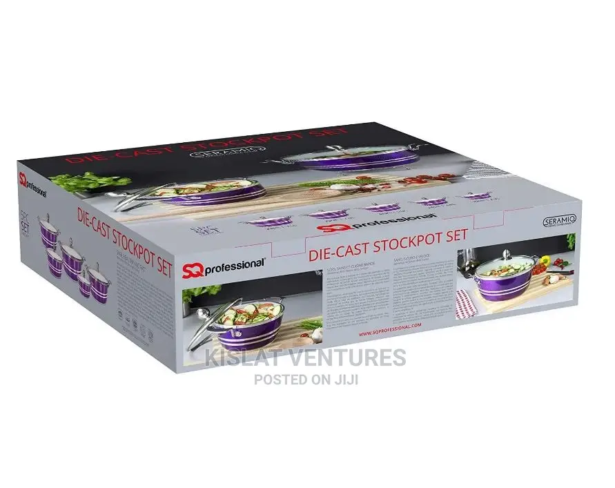SQ Professional Metallic Die-Cast Stockpot 5set - Amethyst