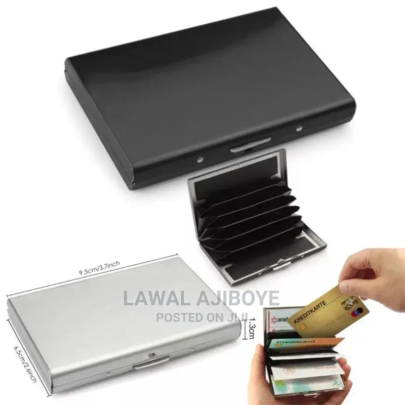 Stainless Steel Credit Card Holder Men Slim Anti Protection