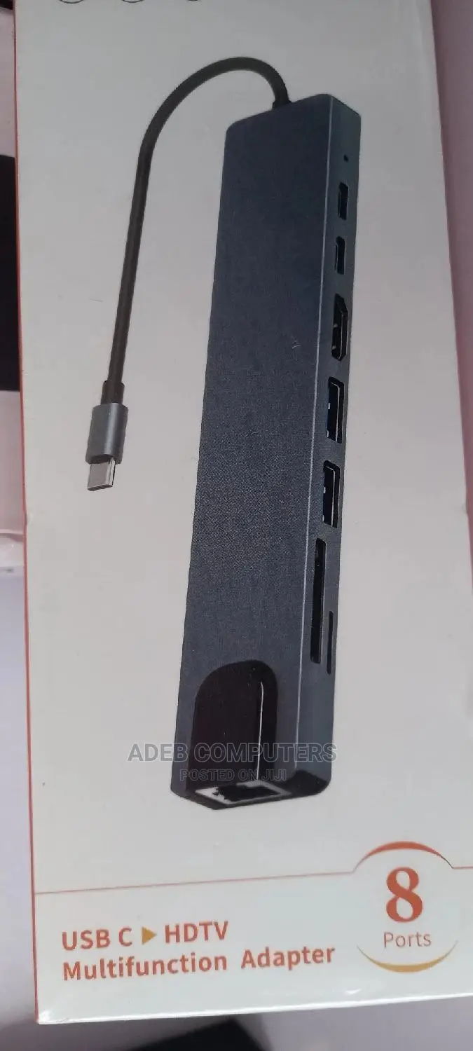 Type C to Hdmi, Dvi, Vga, Rj45, Card Slot Etc.(8in1)