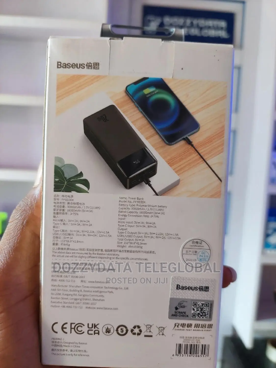 Baseus 30000mah Power Bank 20W Portable Powerbank