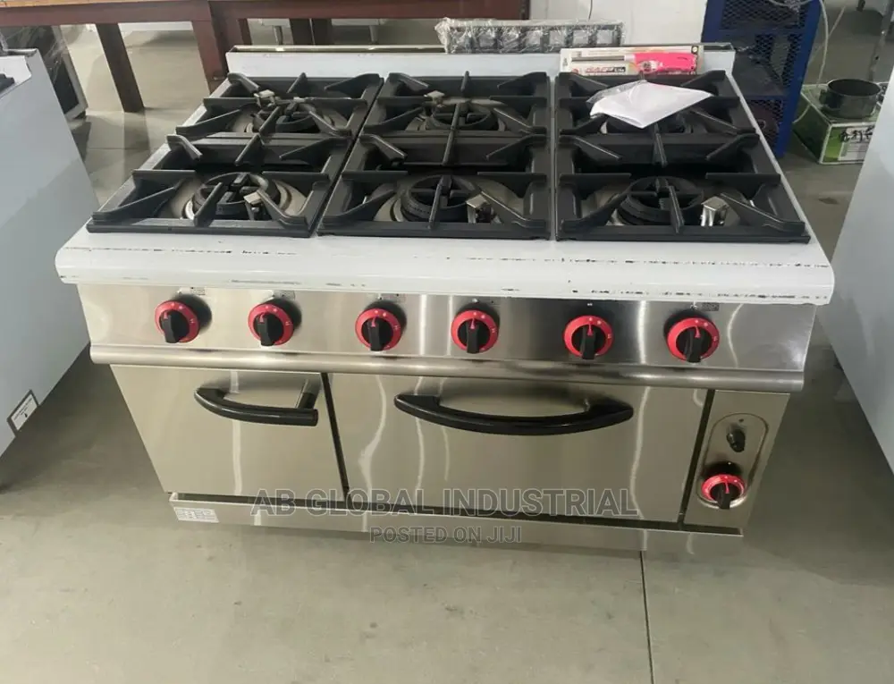 SIX (6) Burner Cooker Gas With Oven