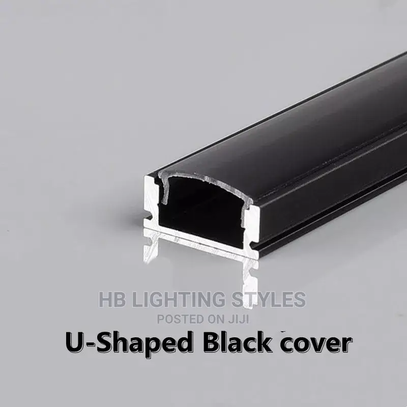 Black U Style Led Aluminum Profile
