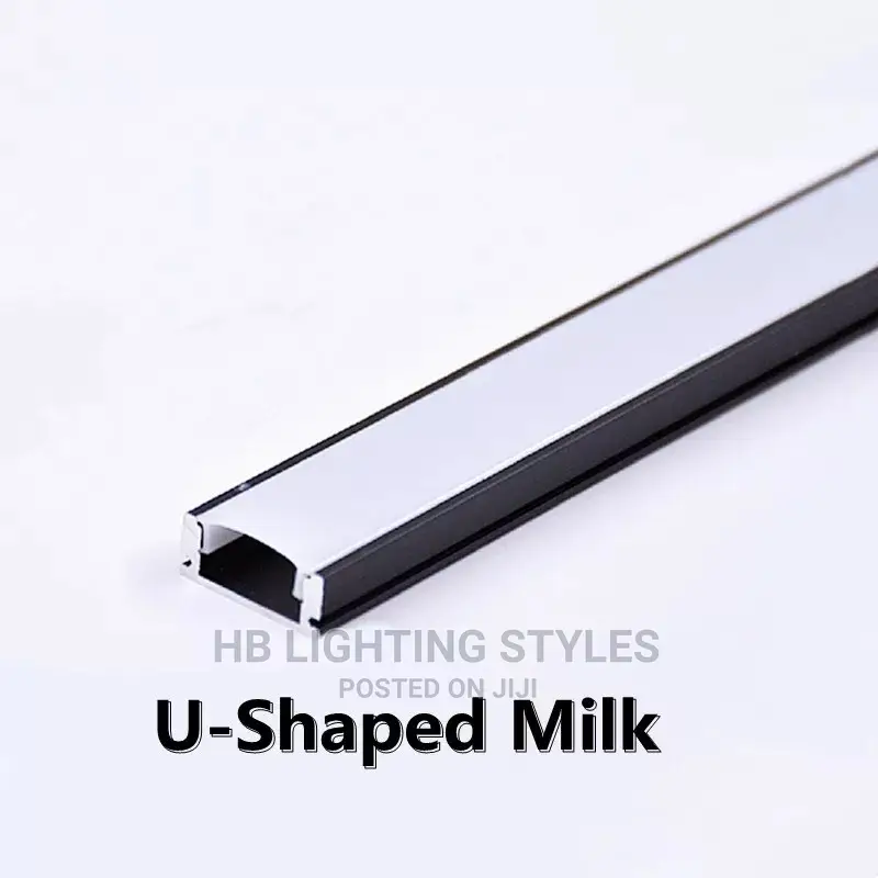 Black U Style Led Aluminum Profile