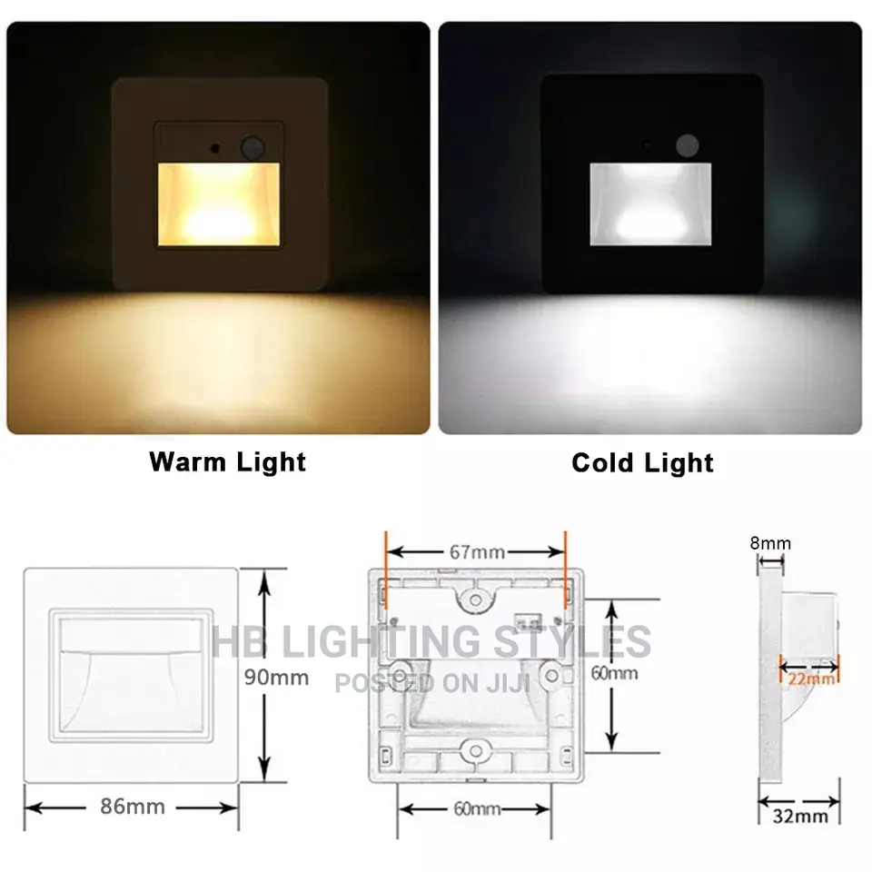 Wall Lamps Sensor Nightlight Recessed Stairs Led Light