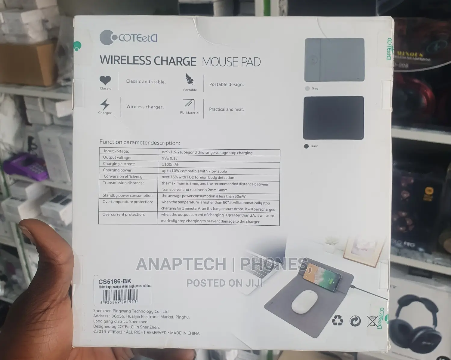 Coteeta Wireless Charge Mouse Pad Classic and Stable