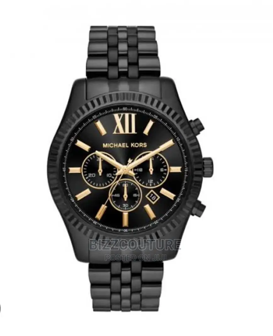 Original MICHAEL KORS Black Steel Watch Available in Store