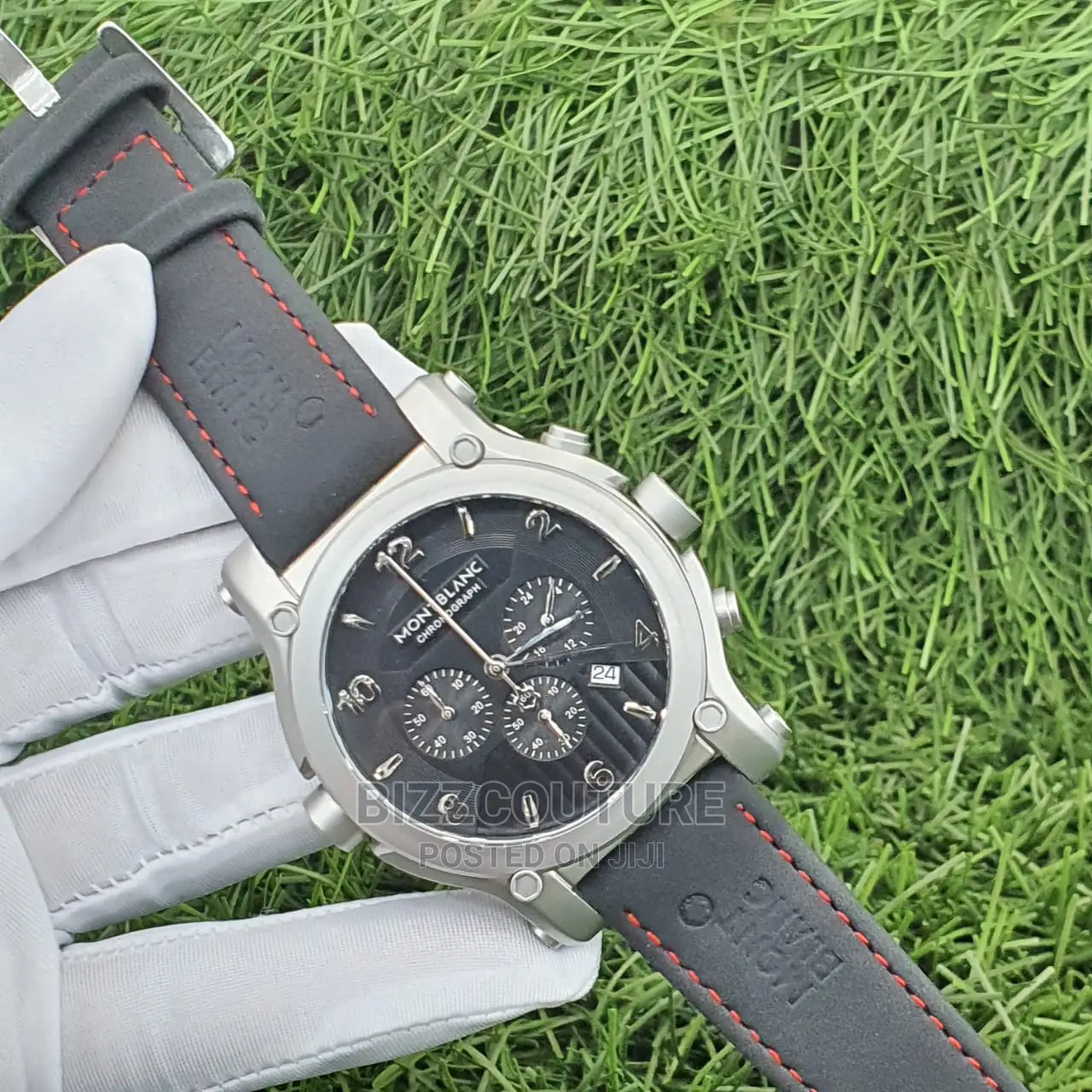 Original MONTBLANC Leather Strap Watch Available in Store