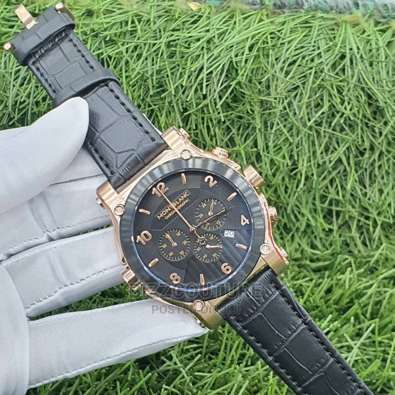 Original MONTBLANC Leather Strap Watch Available in Store