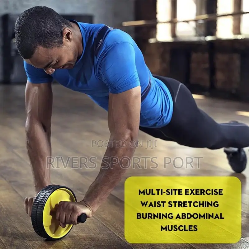 Home Gym Exercise Fitness Abdominal Dual Ab Wheel Roller