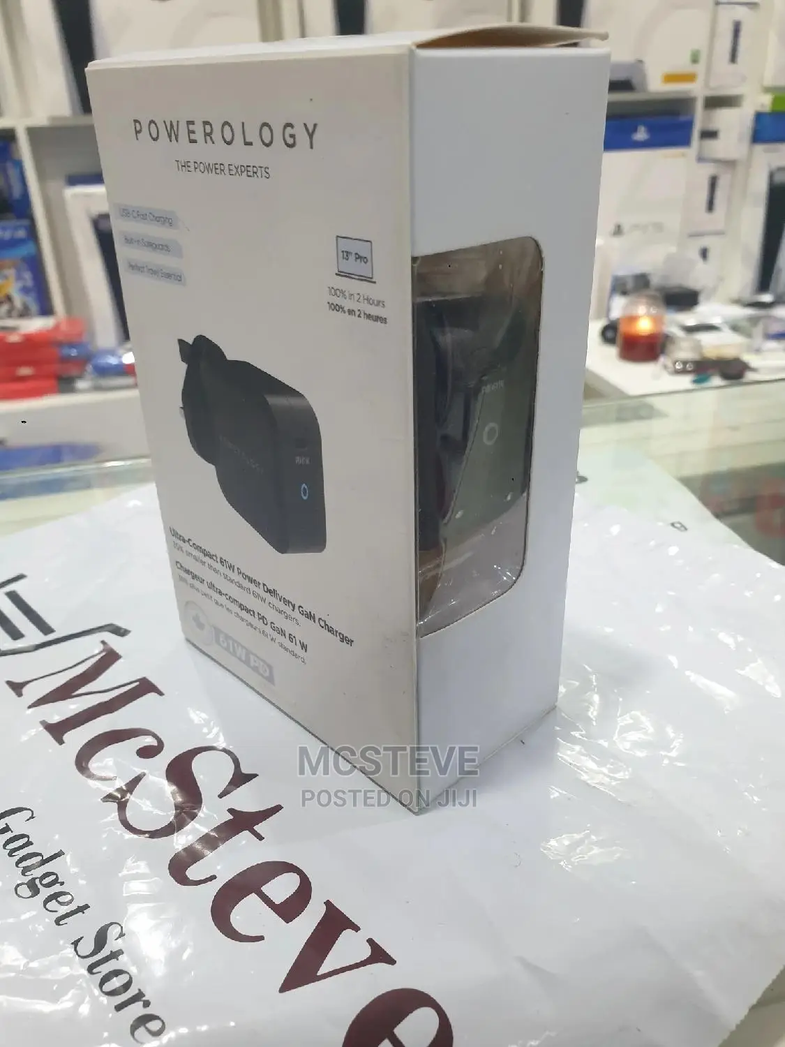 Powerology Ultra Compact 61W Fast Delivery USB C Charger
