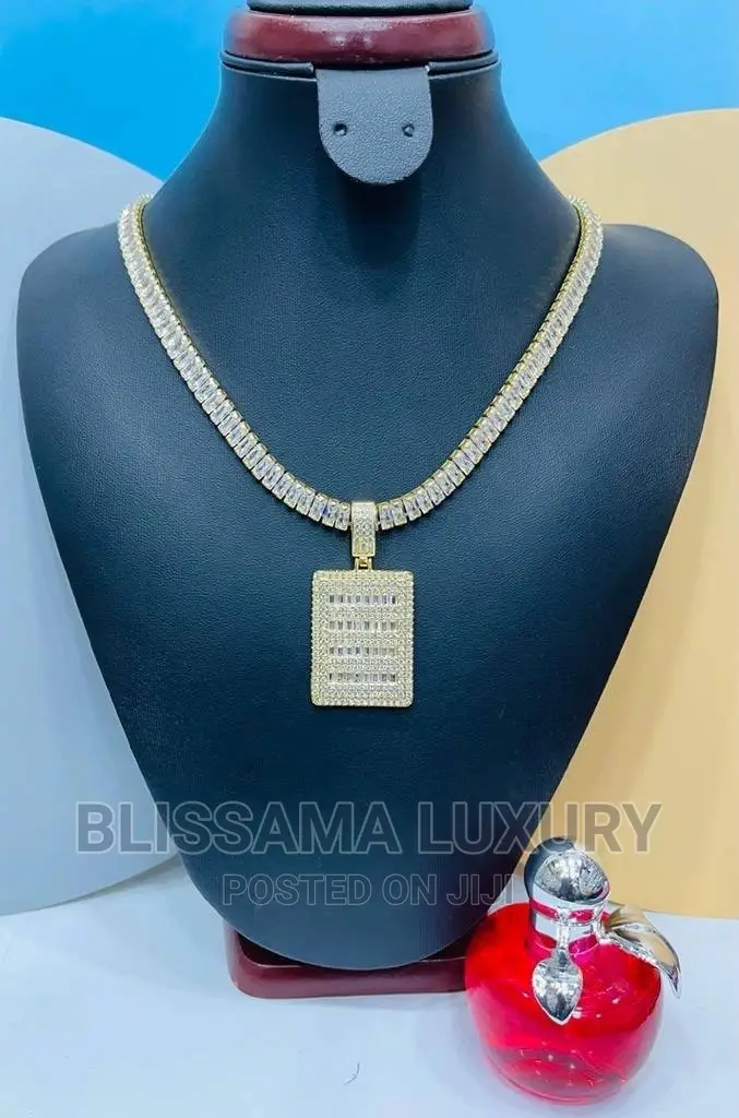 Luxury Tennis Chain And Pendant Set