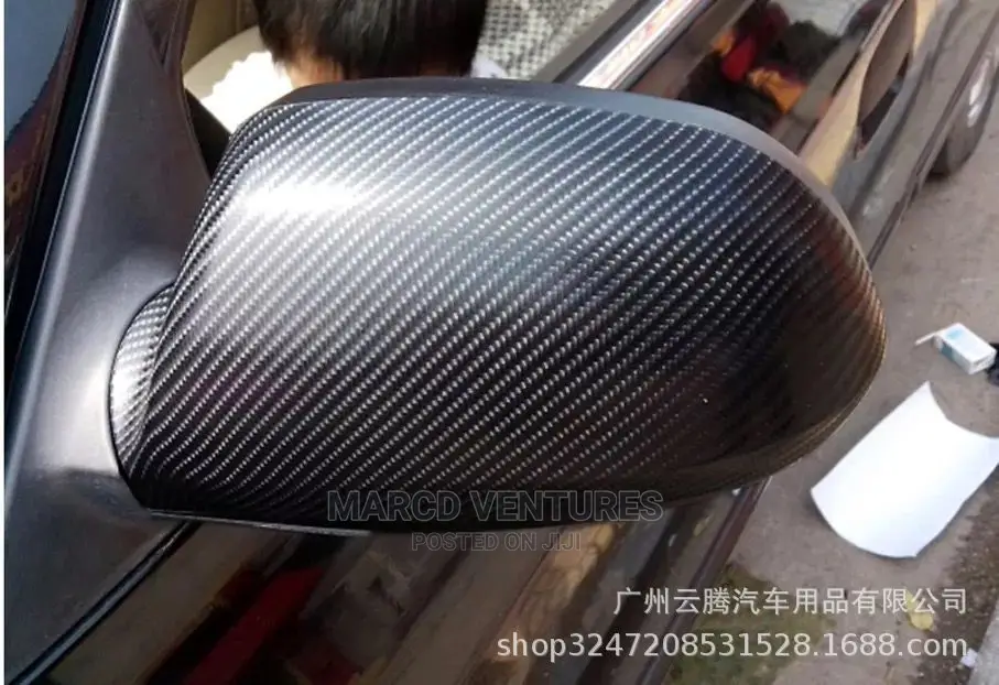 Black Carbon Fiber Glossy Vinyl Stickers